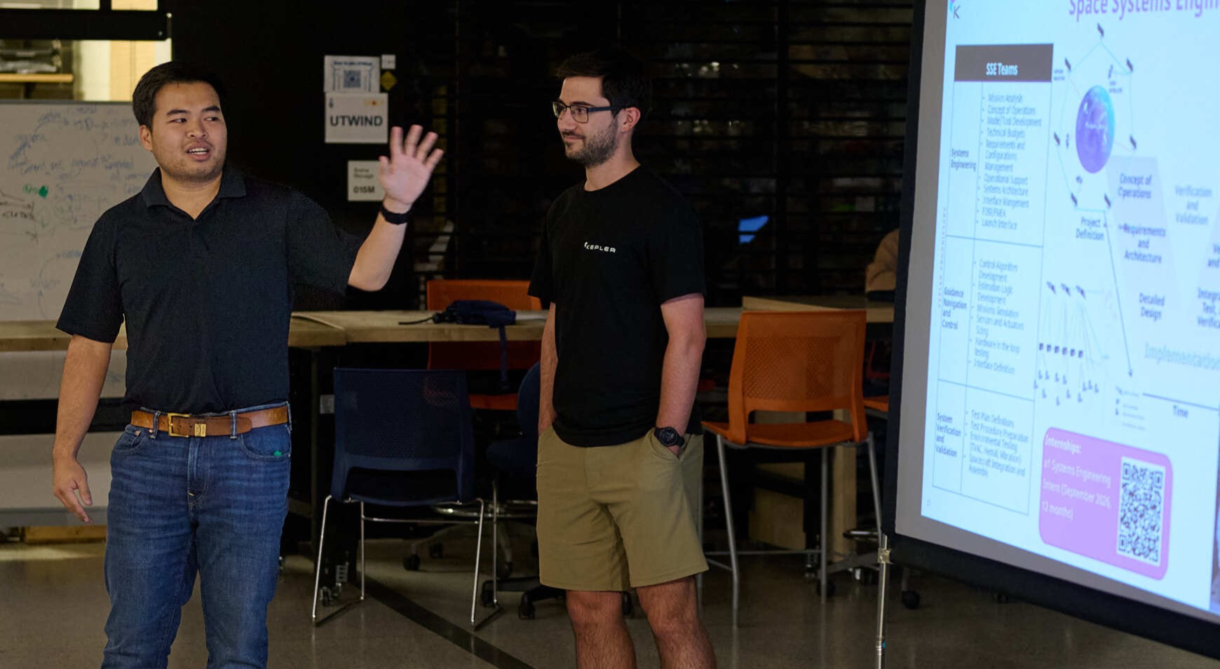 Giving a lecture
